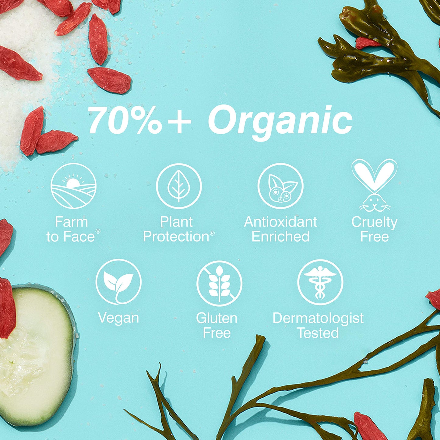 COOLA Organic Glowing Greens Facial Cleanser, Dermatologist Tested Skin Barrier Protection with Aloe Vera Juice, Vegan and Gluten Free, Travel Size, 1.7 Fl Oz (Pack of 1)