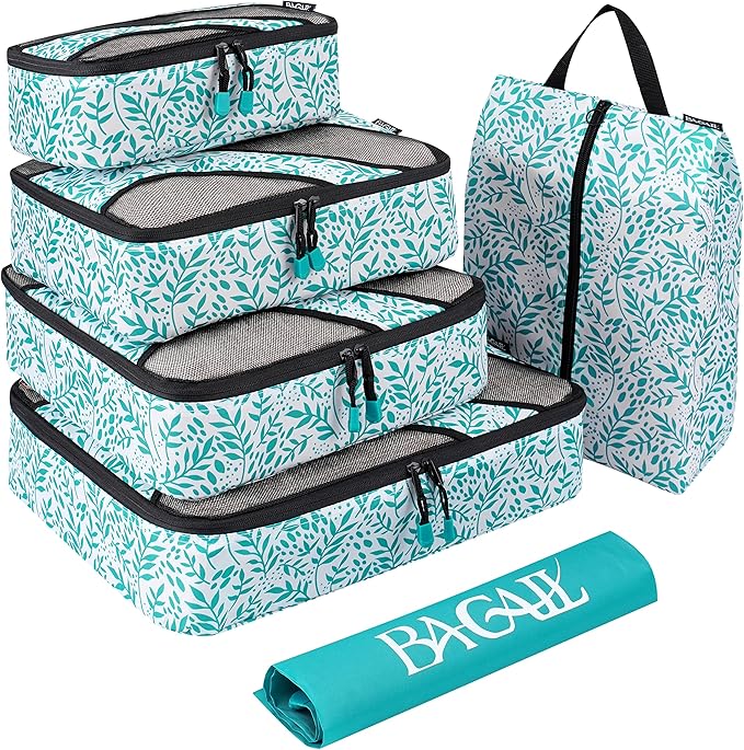 BAGAIL 6 Set Packing Cubes,Travel Luggage Packing Organizers
