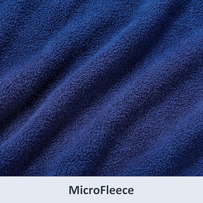 Berkshire Blanket Microfleece Throw Size Bed Throw Blanket Navy, Lightweight Soft Breathable Plush Micro Fleece Throw Blanket for Travel, Bed and Couch, 50x60 Inches