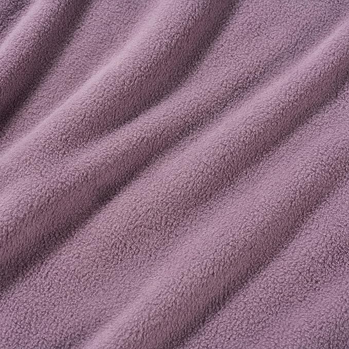 Berkshire Blanket Microfleece Twin Size Bed Blanket Lavender,Lightweight Soft Breathable Plush Micro Fleece Blanket for Bed Couch Sofa,60x92 Inches