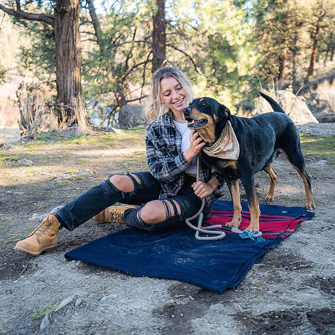 Arcturus Rainier Wool Blanket - 4.5lbs Warm, Heavy, Washable, Large | Great for Camping, Outdoors, Survival & Emergency Kits (Lava Canyon)