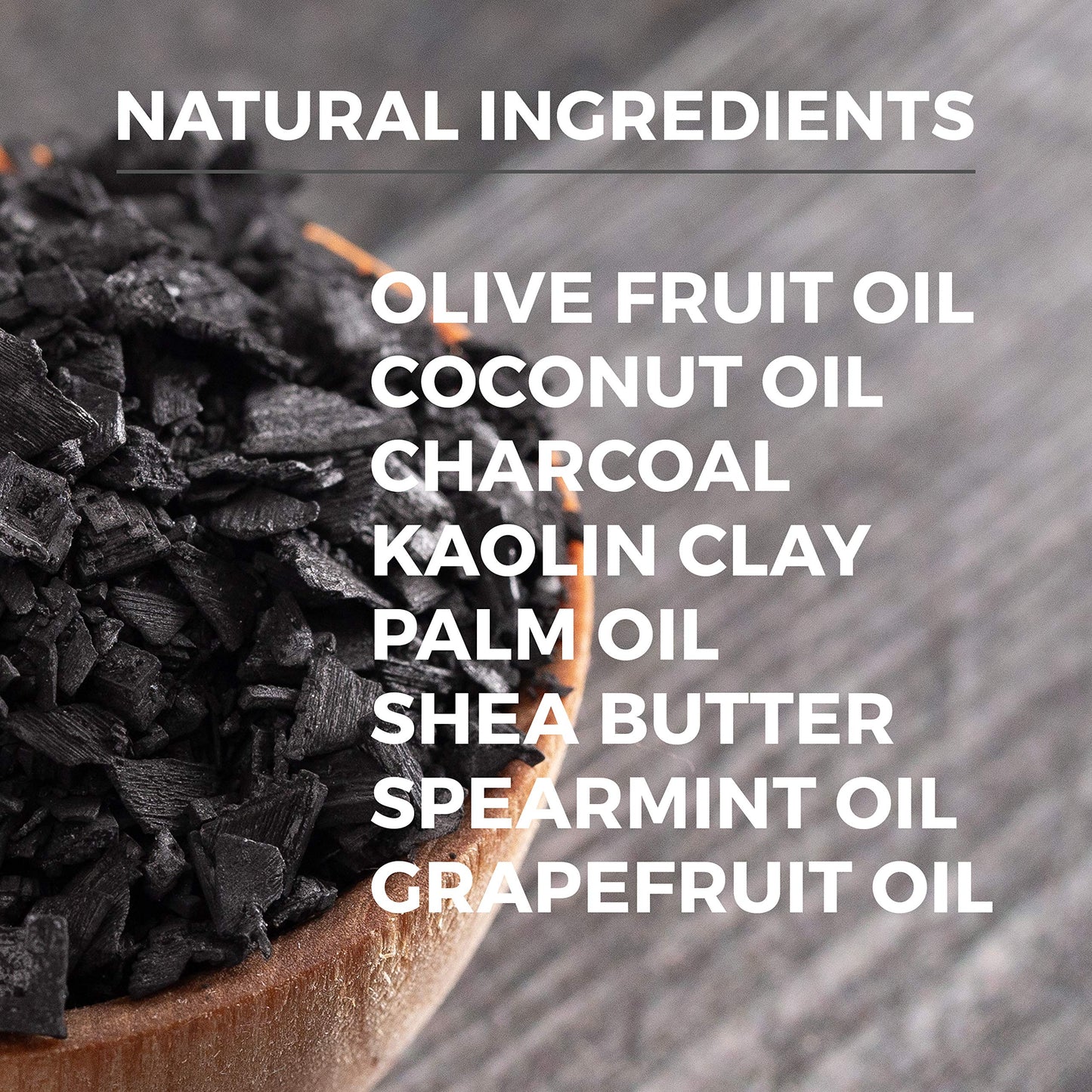 Rustic Maka Deep Cleansing Charcoal & Clay Soap Bar – Activated Charcoal Face & Body Soap for Acne-Prone, Oily, and Sensitive Skin – Kaolin Clay Formula for Pore Cleansing & Oil Control