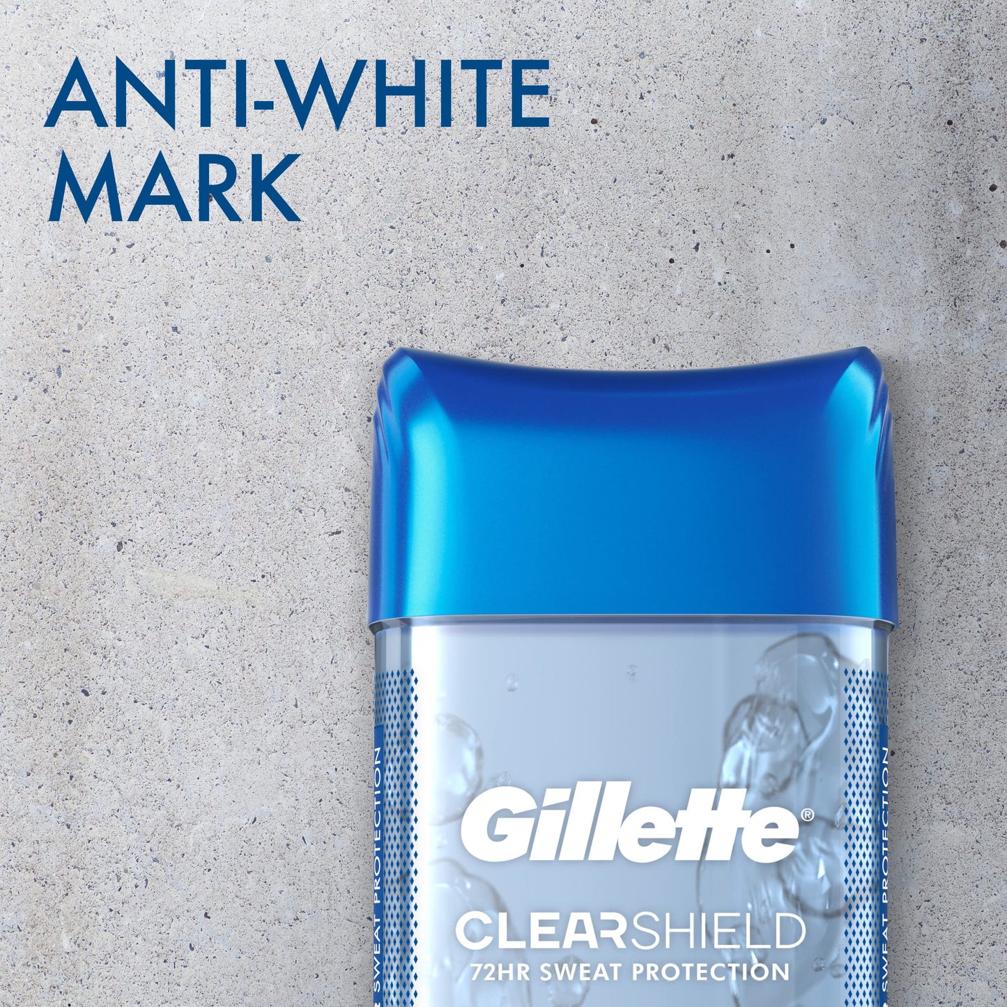 Gillette Antiperspirant and Deodorant for Men, 72hr Sweat & Odor Protection, Long Lasting Freshness, Anti-White Mark Technology, Clear Gel, Cool Wave Scent, 3.8 oz