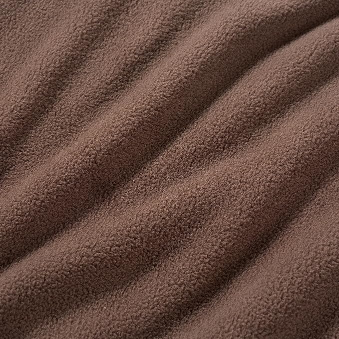 Berkshire Blanket Microfleece Throw Size Bed Throw Blanket Taupe, Lightweight Soft Breathable Plush Micro Fleece Throw Blanket for Travel, Bed and Couch, 50x60 Inches