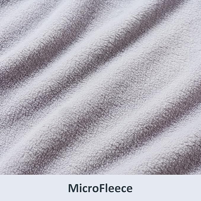 Berkshire Blanket Microfleece Queen Size Bed Blanket Chateau Gray,Lightweight Soft Breathable Plush Micro Fleece Blanket for Bed Couch Sofa,90x90 Inches