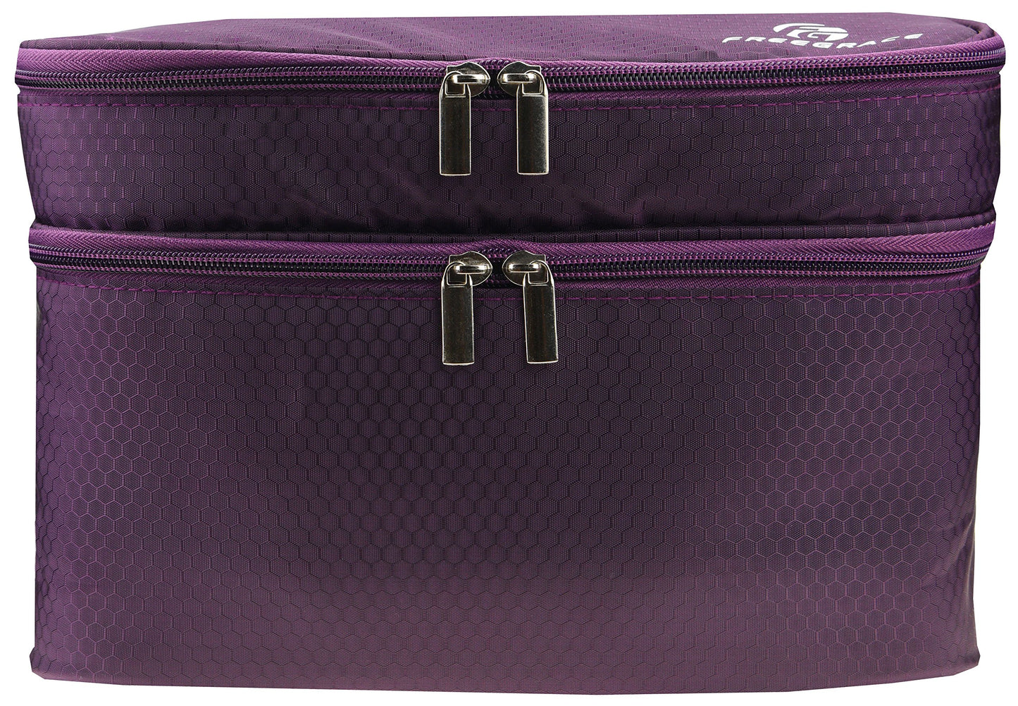 Travel Organizer Underwear Bag - Large Double Layer Packing Storage Bag - Fits Large Bra, Socks, Underpants, Cosmetic, Toiletry Kit (Purple)